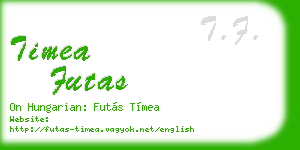 timea futas business card