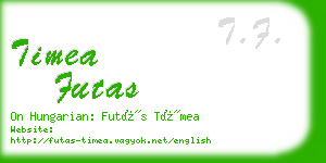 timea futas business card